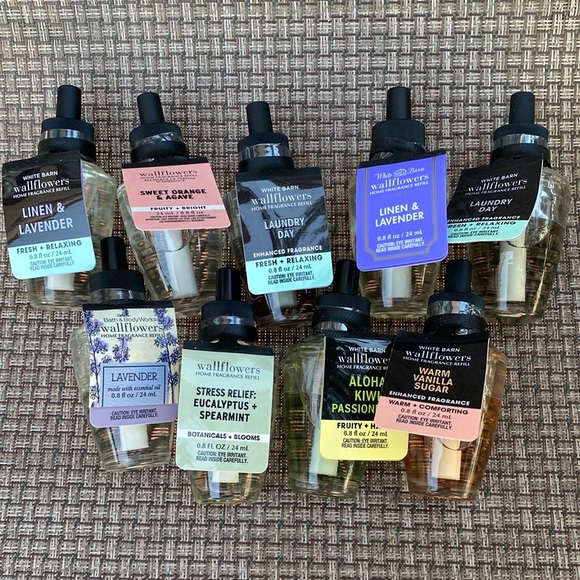 Nine!! Yes, 9 BNWT Amazing White Barn Wallflowers Fragrance Refills. 3 Plugs! - Picture 2 of 16